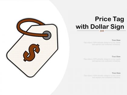 Price tag with dollar sign