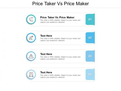 Price taker vs price maker ppt powerpoint presentation infographic template gridlines cpb
