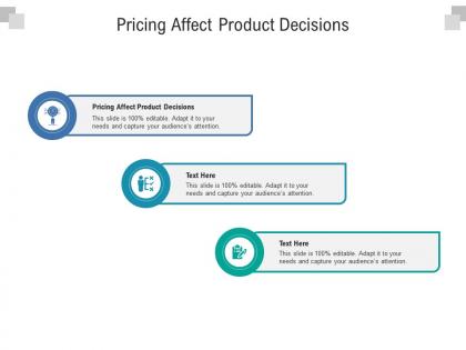 Pricing affect product decisions ppt powerpoint presentation outline smartart cpb