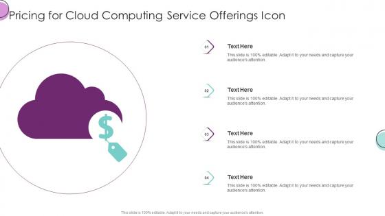 Pricing For Cloud Computing Service Offerings Icon