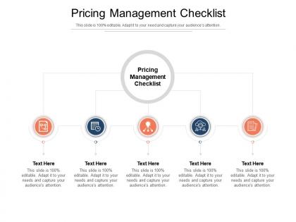 Pricing management checklist ppt powerpoint presentation professional visuals cpb