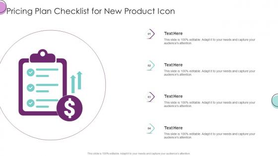 Pricing Plan Checklist For New Product Icon