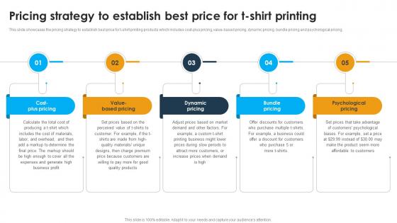 Pricing Strategy To Establish Best Price For Custom Apparel Printing Business Plan BP SS