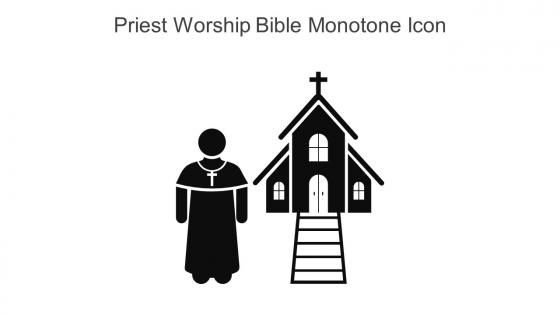 Priest Worship Bible Monotone Icon In Powerpoint Pptx Png And Editable Eps Format