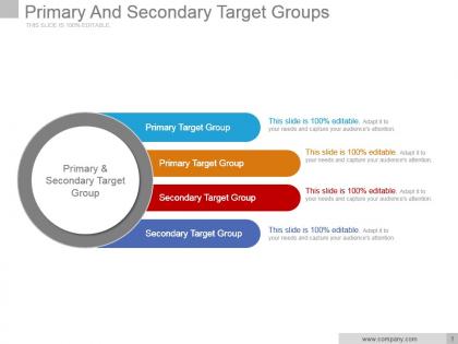 Primary and secondary target groups powerpoint slide introduction