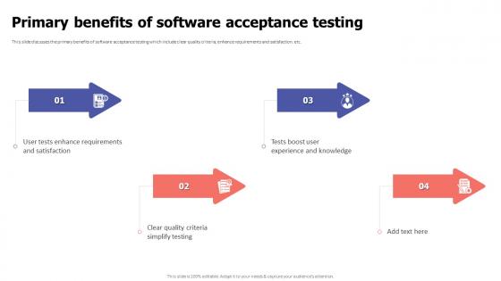 Primary Benefits Of Software Acceptance Testing Ppt Outline Images