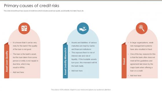 Primary Causes Of Credit Risks Credit Risk Management Frameworks