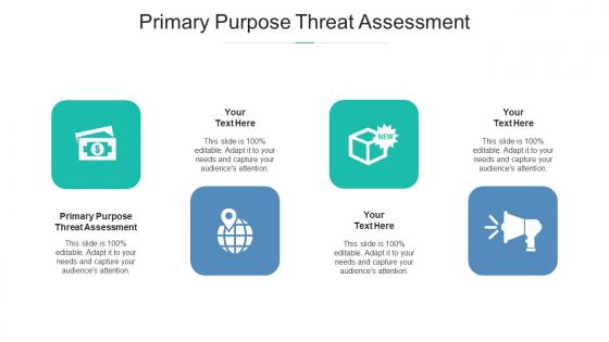 Primary Purpose Threat Assessment Ppt Powerpoint Presentation Professional Background Images Cpb