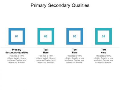 Primary secondary qualities ppt powerpoint presentation icon slide cpb