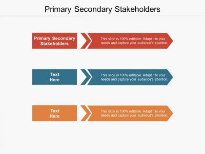 Primary secondary stakeholders ppt powerpoint presentation inspiration topics cpb