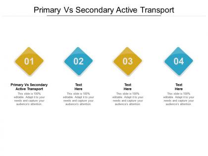 Primary vs secondary active transport ppt powerpoint presentation portfolio ideas cpb
