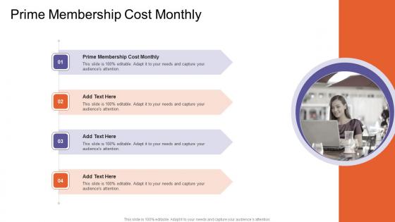 Prime Membership Cost Monthly In Powerpoint And Google Slides Cpb