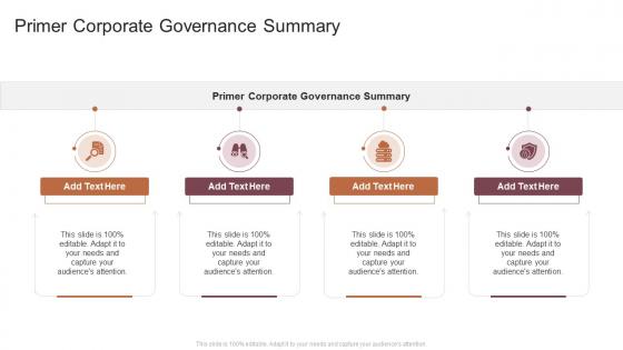 Primer Corporate Governance Summary In Powerpoint And Google Slides Cpb