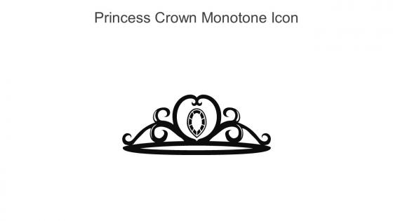 Princess Crown Monotone Icon In Powerpoint Pptx Png And Editable Eps Format