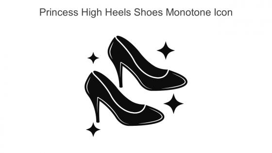 Princess High Heels Shoes Monotone Icon In Powerpoint Pptx Png And Editable Eps Format