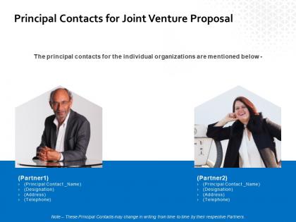 Principal contacts for joint venture proposal ppt powerpoint presentation