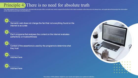Principle 4 There Is No Need For Absolute Truth Semantic Web Standard