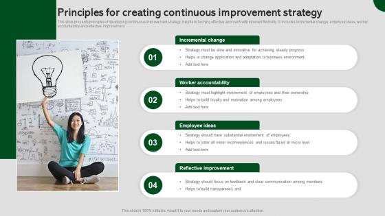 Principles For Creating Continuous Improvement Strategy