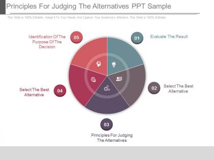 Principles for judging the alternatives ppt sample