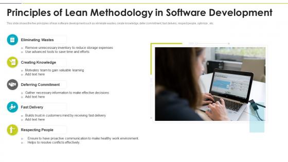 Principles of lean methodology in software development