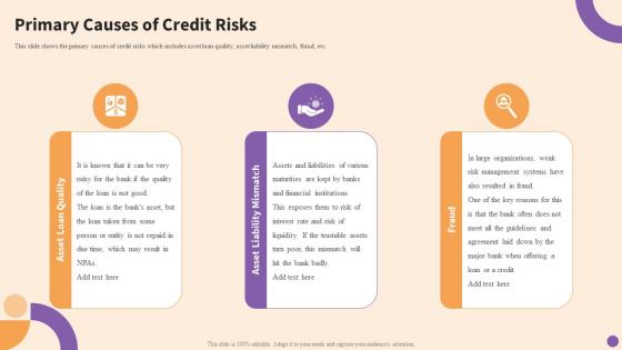 Principles Tools And Techniques For Credit Risks Management Primary Causes Of Credit Risks
