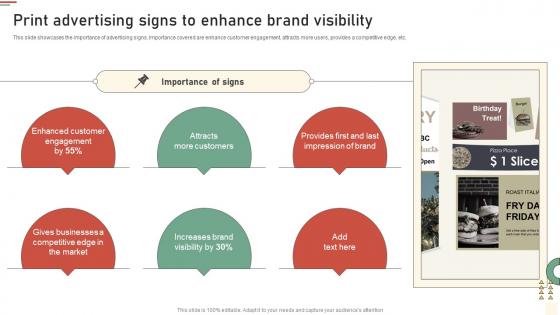 Print Advertising Signs To Enhance Brand Visibility Approaches Of Traditional Media
