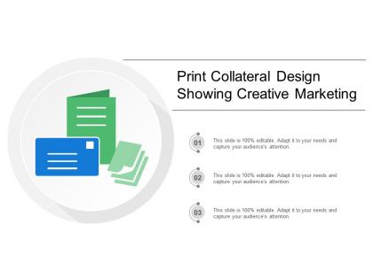Print collateral design showing creative marketing