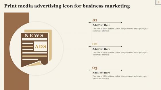 Print Media Advertising Icon For Business Marketing