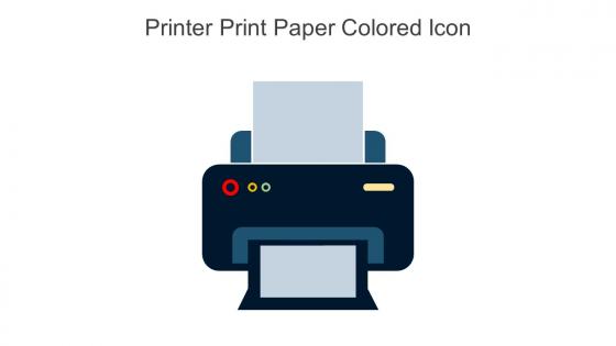 Printer Print Paper Colored Icon In Powerpoint Pptx Png And Editable Eps Format