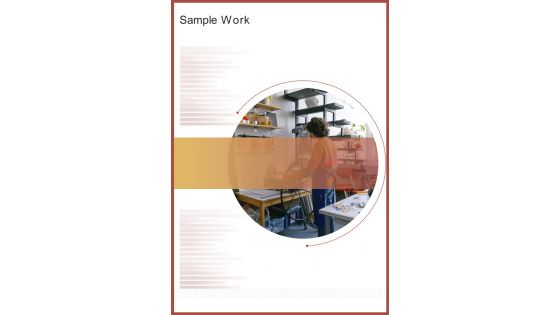 Printing Proposal Template Sample Work One Pager Sample Example Document