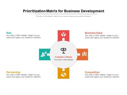 Prioritization matrix for business development