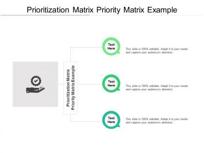 Prioritization matrix priority matrix example ppt powerpoint presentation show guidelines cpb