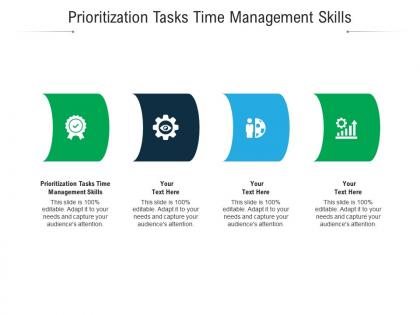 Prioritization tasks time management skills ppt powerpoint presentation slides objects cpb