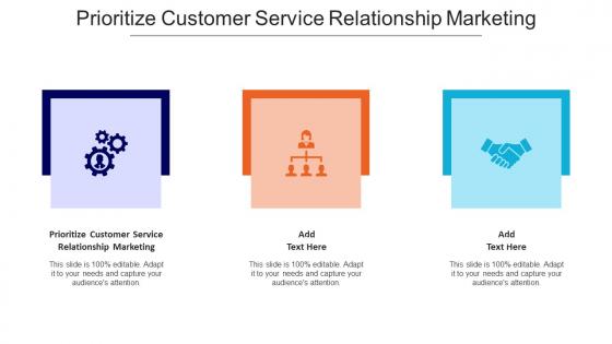Prioritize Customer Service Relationship Marketing Ppt Powerpoint Presentation File Cpb