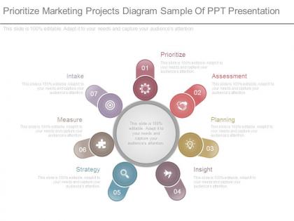 Prioritize marketing projects diagram sample of ppt presentation