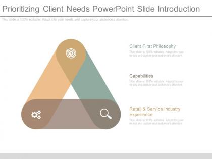 Prioritizing client needs powerpoint slide introduction