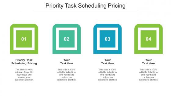 Priority Task Scheduling Pricing Ppt Powerpoint Presentation Show Aids Cpb