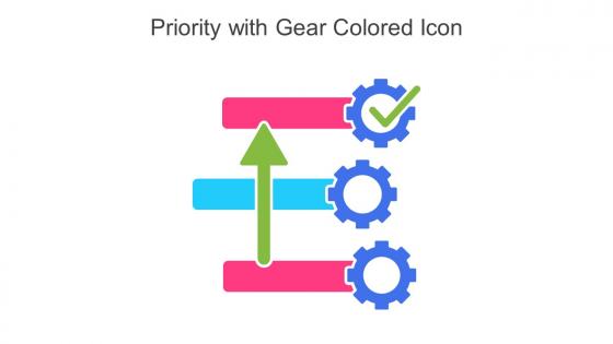 Priority With Gear Colored Icon In Powerpoint Pptx Png And Editable Eps Format