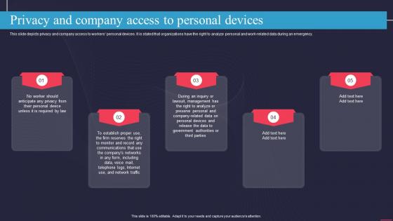 Privacy And Company Access To Personal Devices Information Technology Policy