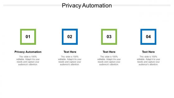 Privacy automation ppt powerpoint presentation file skills cpb