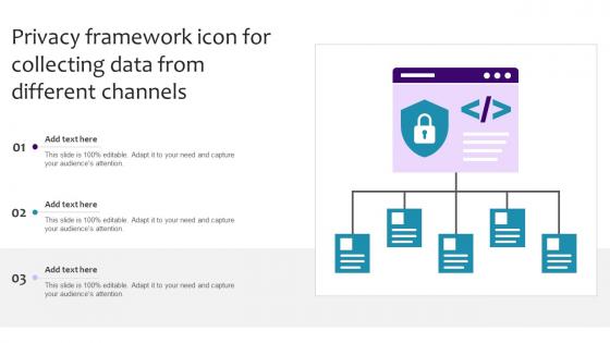 Privacy Framework Icon For Collecting Data From Different Channels