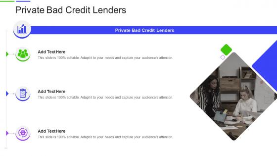 Private Bad Credit Lenders In Powerpoint And Google Slides Cpb