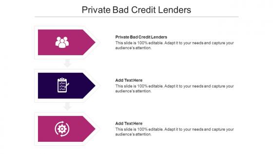 Private Bad Credit Lenders Ppt Powerpoint Presentation Icon Design Inspiration Cpb