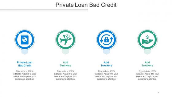 Private Loan Bad Credit In Powerpoint And Google Slides Cpb
