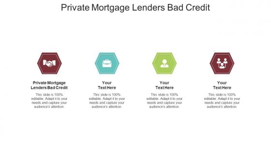 Private mortgage lenders bad credit ppt powerpoint presentation gallery example topics cpb