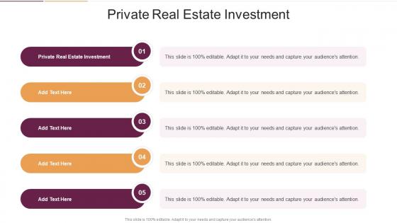 Private Real Estate Investment In Powerpoint And Google Slides Cpb