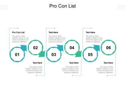 Pro con list ppt powerpoint presentation summary graphics tutorials cpb
