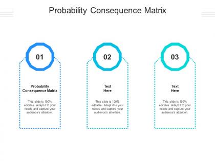 Probability consequence matrix ppt powerpoint presentation file maker cpb