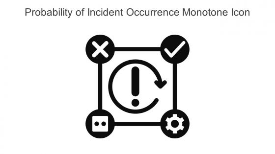 Probability Of Incident Occurrence Monotone Icon In Powerpoint Pptx Png And Editable Eps Format