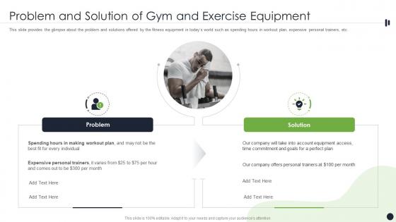 Problem And Solution Of Gym And Exercise Equipment Ppt Summary Gallery